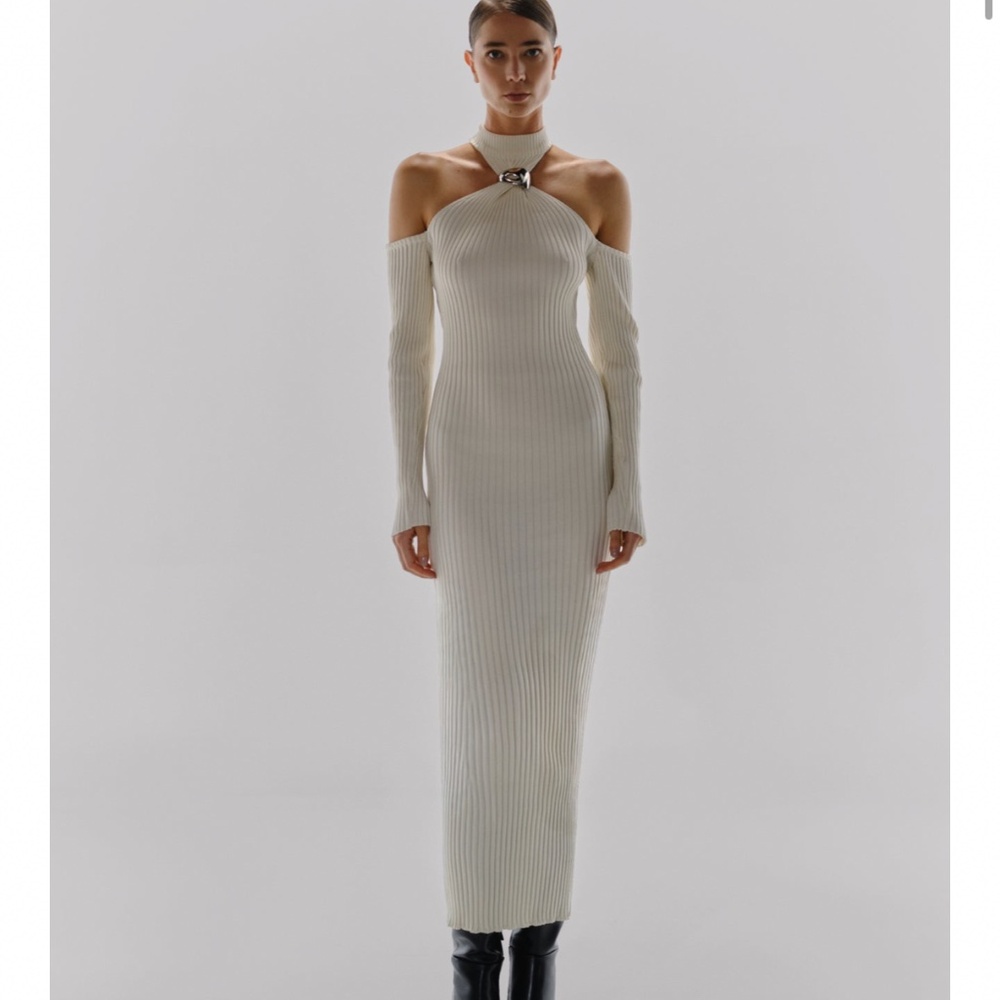 Yumiko Maxi Ribbed Knit Baobab Dress NWT
